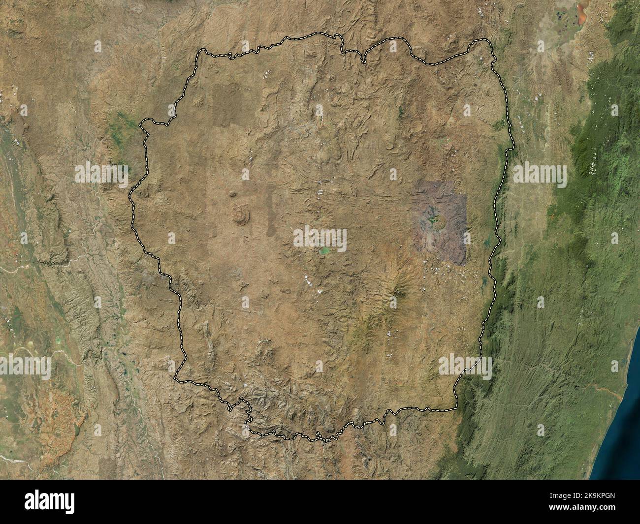 Antananarivo, autonomous province of Madagascar. High resolution satellite map Stock Photo