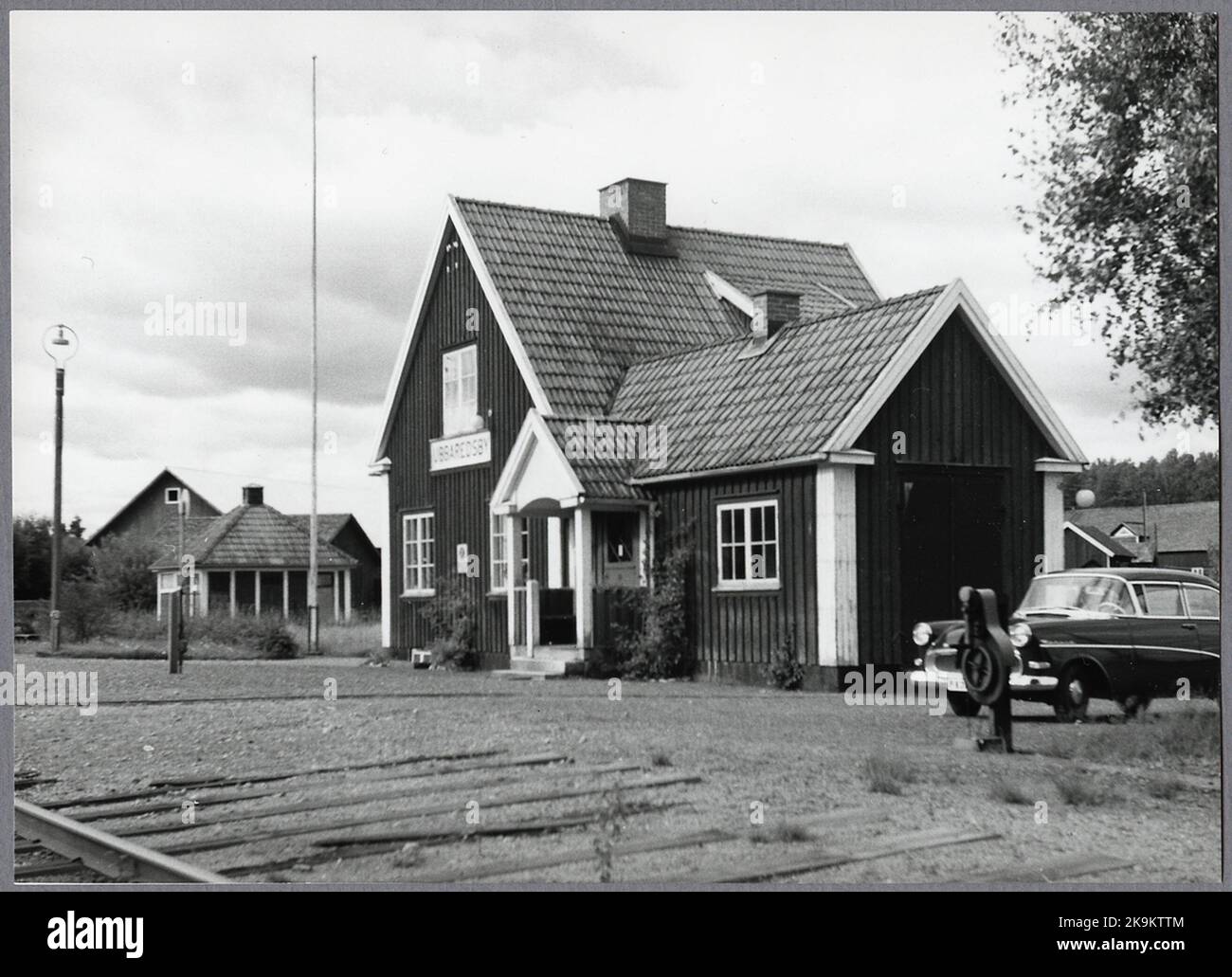 Ubbaredsby stop. Closing of the band Ulricehamn - Jönköping on September 1, 1960. Stock Photo