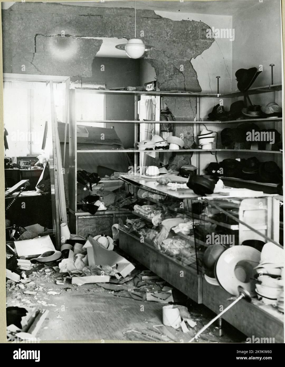 Honeling after the explosion of a German ammunition train at Avesta ...
