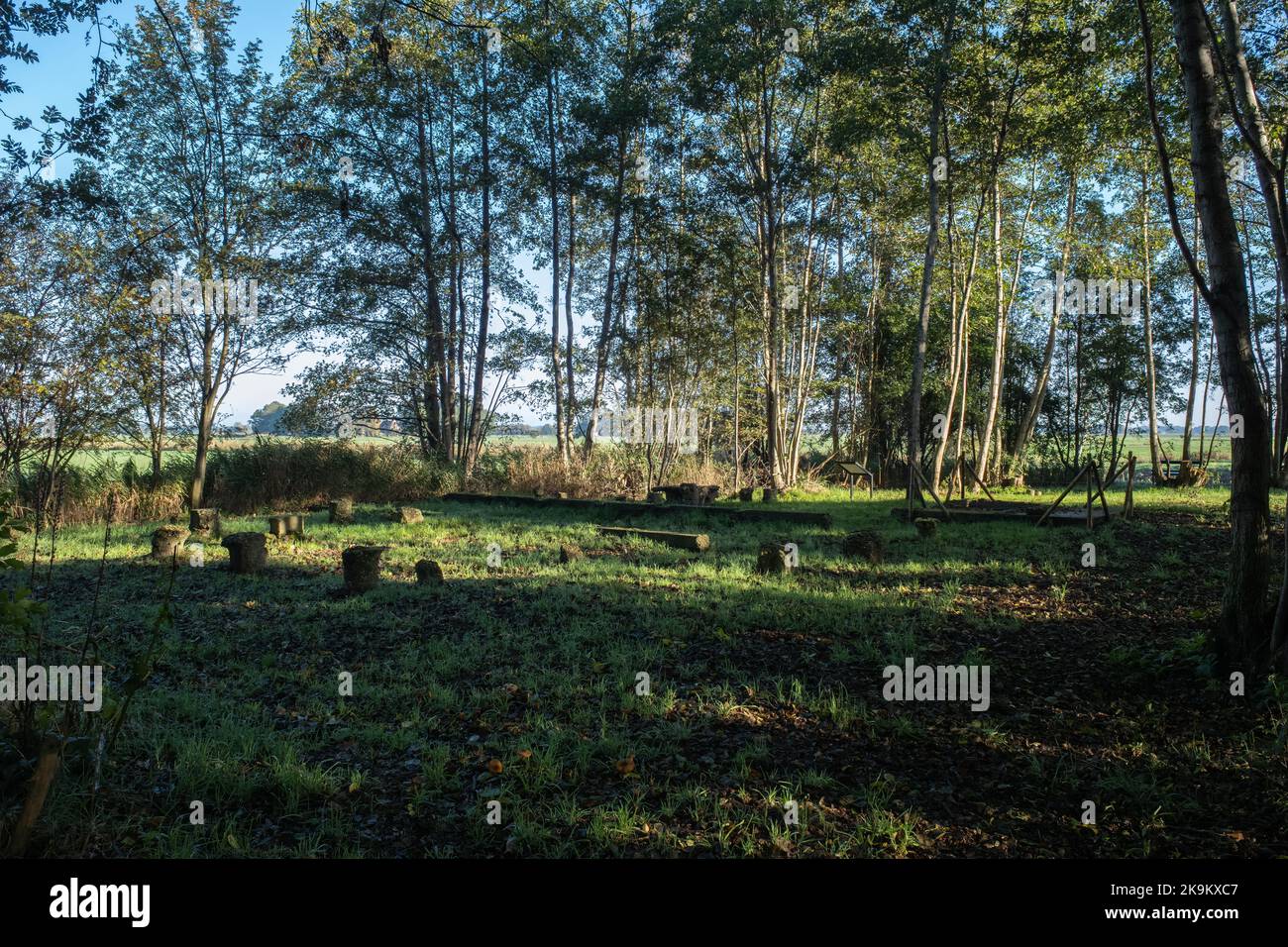 Blesdijke, Netherlands - Oct 18, 2022: It Petgat labour camp was located on the Nijksweg in Blesdijke and was used as a prison camp for Jewish interne Stock Photo