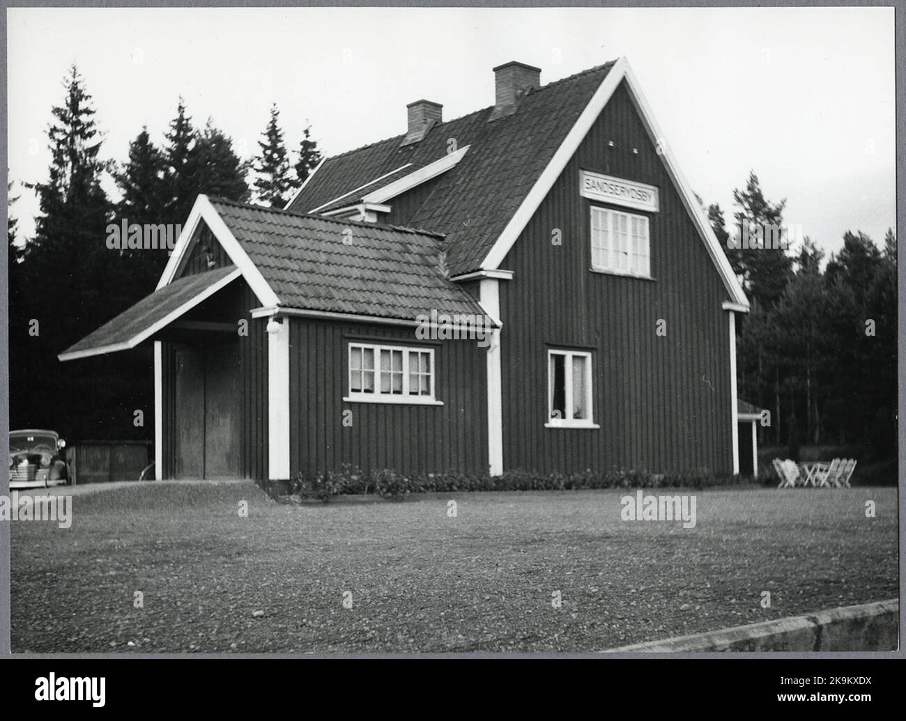 Sandserydsby stop. Closing of the band Ulricehamn - Jönköping on September 1, 1960. Stock Photo