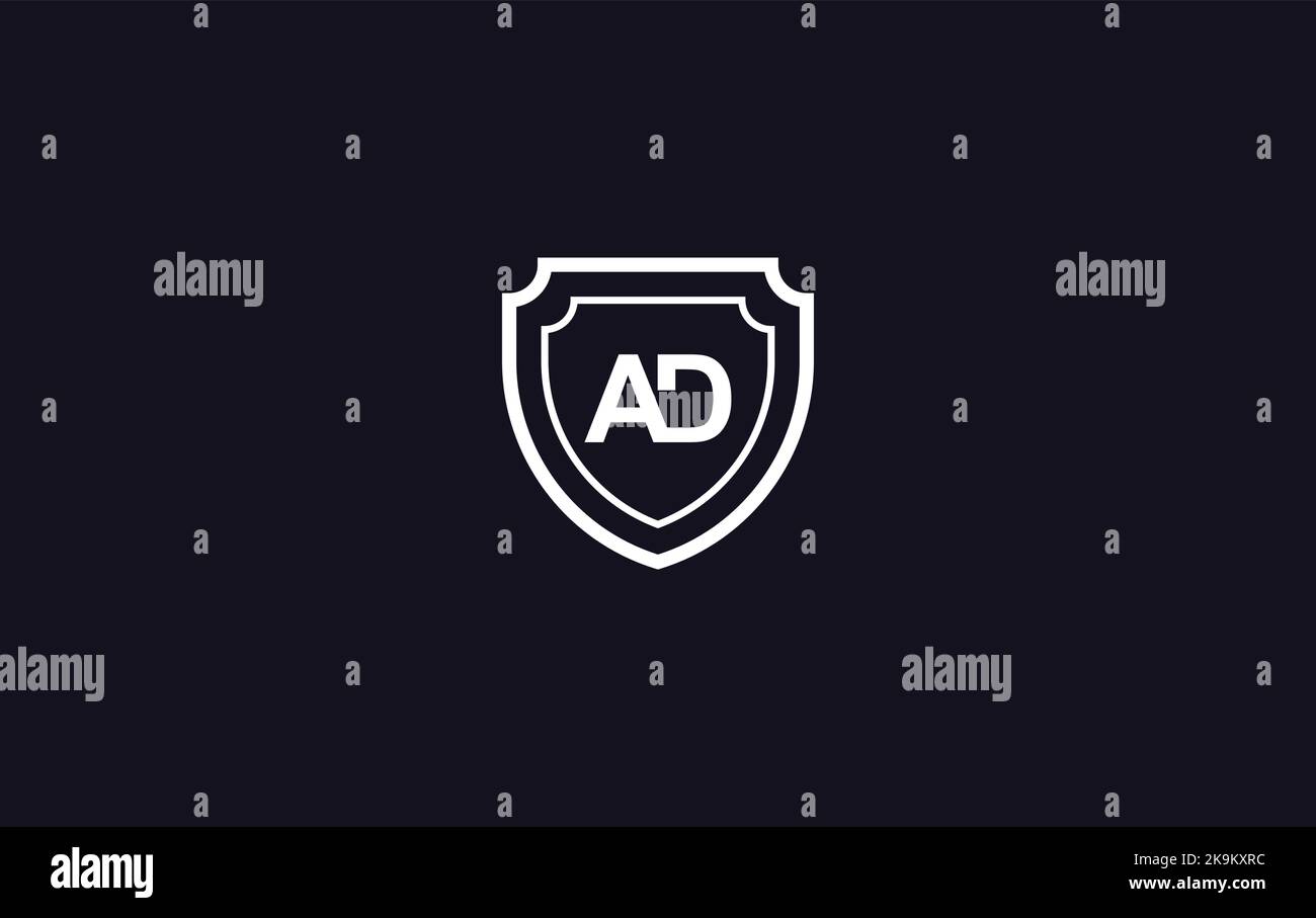 Shield protection symbol and royal luxury shield monogram vector design