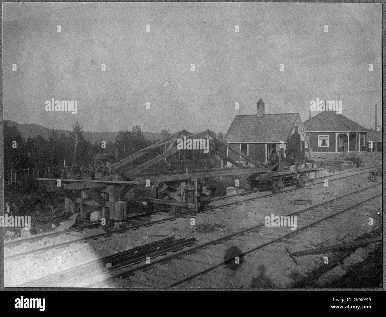 Heritage Lindan station house Stock Photo Alamy