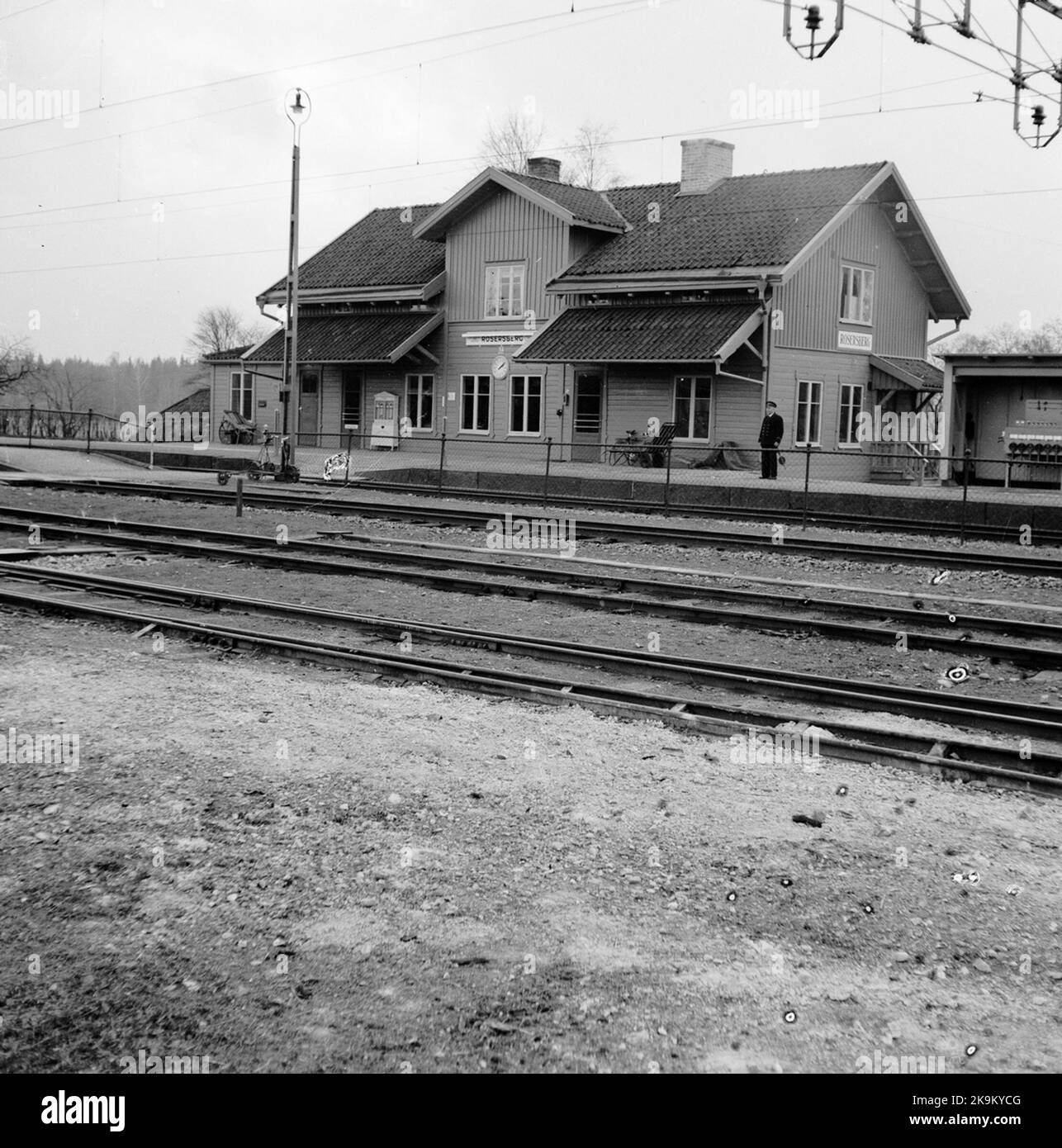 Rosersberg railway station. Stock Photo