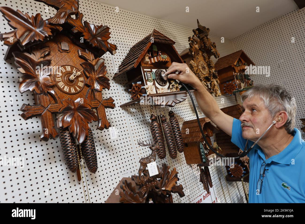 28 October 2022, SaxonyAnhalt, Gernrode Master clockmaker Uwe