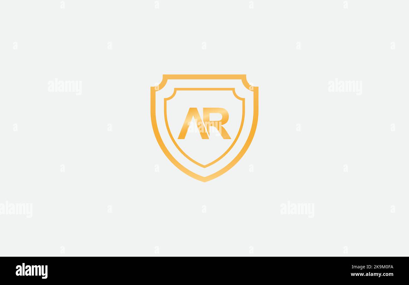 Shield protection symbol and royal luxury shield monogram vector design