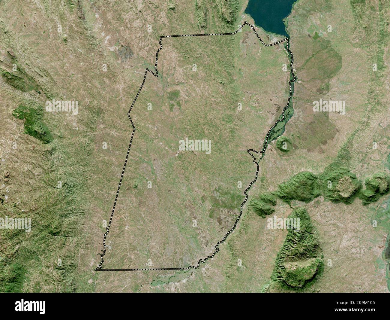 Balaka, district of Malawi. High resolution satellite map Stock Photo ...