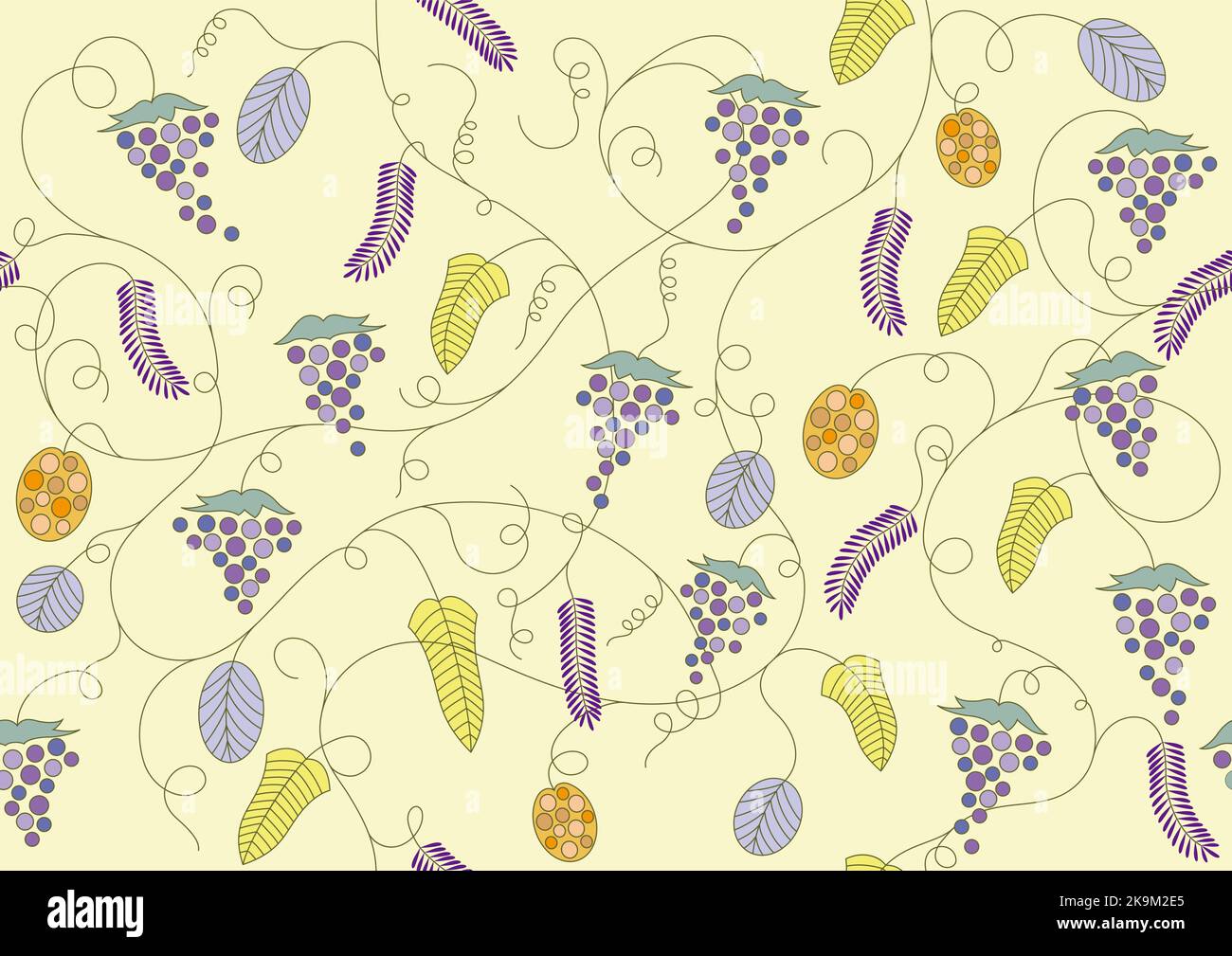 Seamless Springtime Background Vector Illustration With Simple Tulip ...