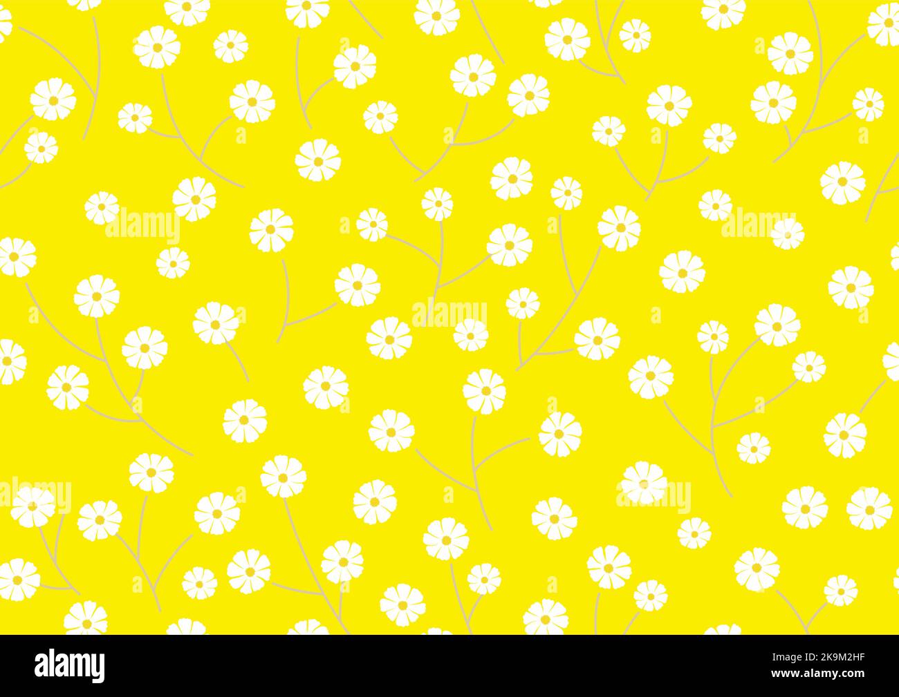 Seamless Springtime Background Vector Illustration With Simple Tulip ...