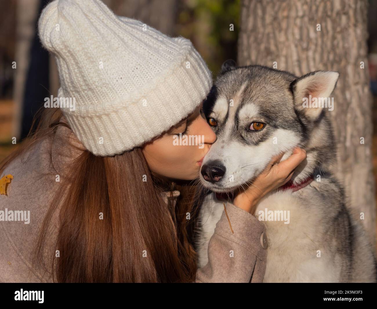Woman kisses dog hi-res stock photography and images - Alamy