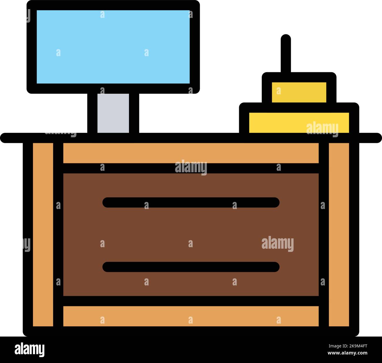 Cash Counter Vector Icon design Illustration Stock Vector Image & Art