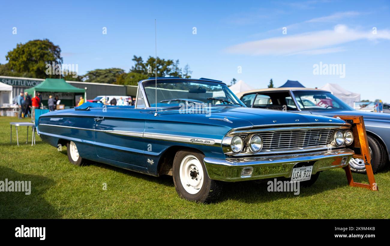 1964 Ford Galaxie 500, on display at the Race Day Airshow held at Shuttleworth on the 2nd October 2022 Stock Photo