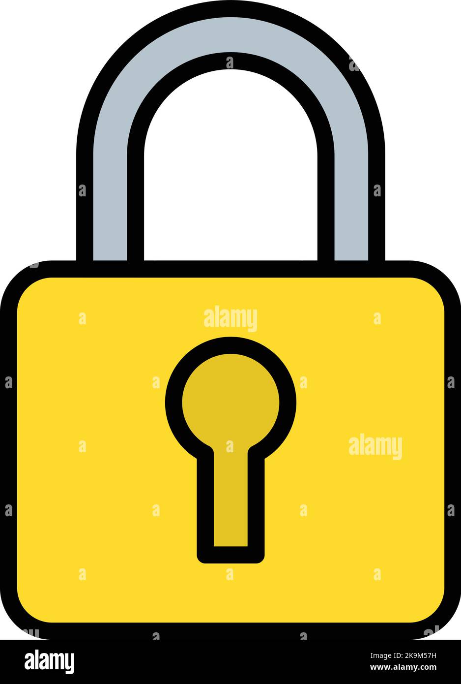Padlock Vector Icon design Illustration Stock Vector