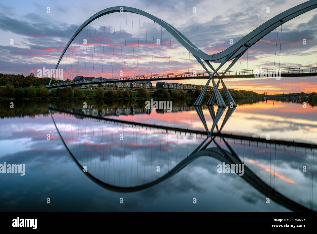 Infinity Bridge, Stockton-on-Tees, North Yorkshire, England, United Kingdom Stock Photo