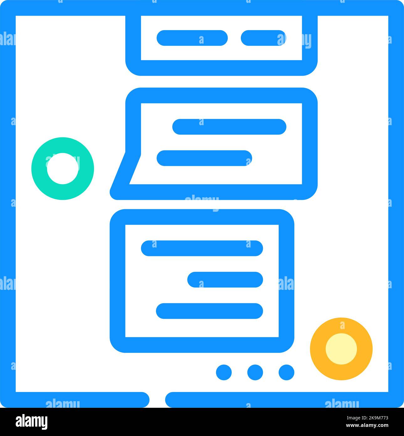 chat testimonial color icon vector illustration Stock Vector Image ...