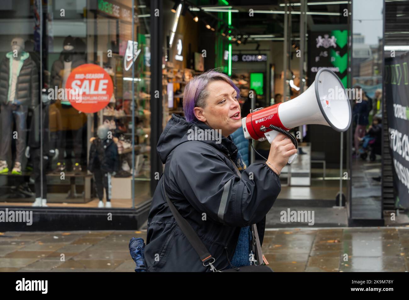 Newcastle upon Tyne, UK. 29th October 2022. March of the Mummies protest demanding flexible working and affordable childcare, organised by Pregnant Then Screwed. Credit: Hazel Plater/Alamy Live News Stock Photo