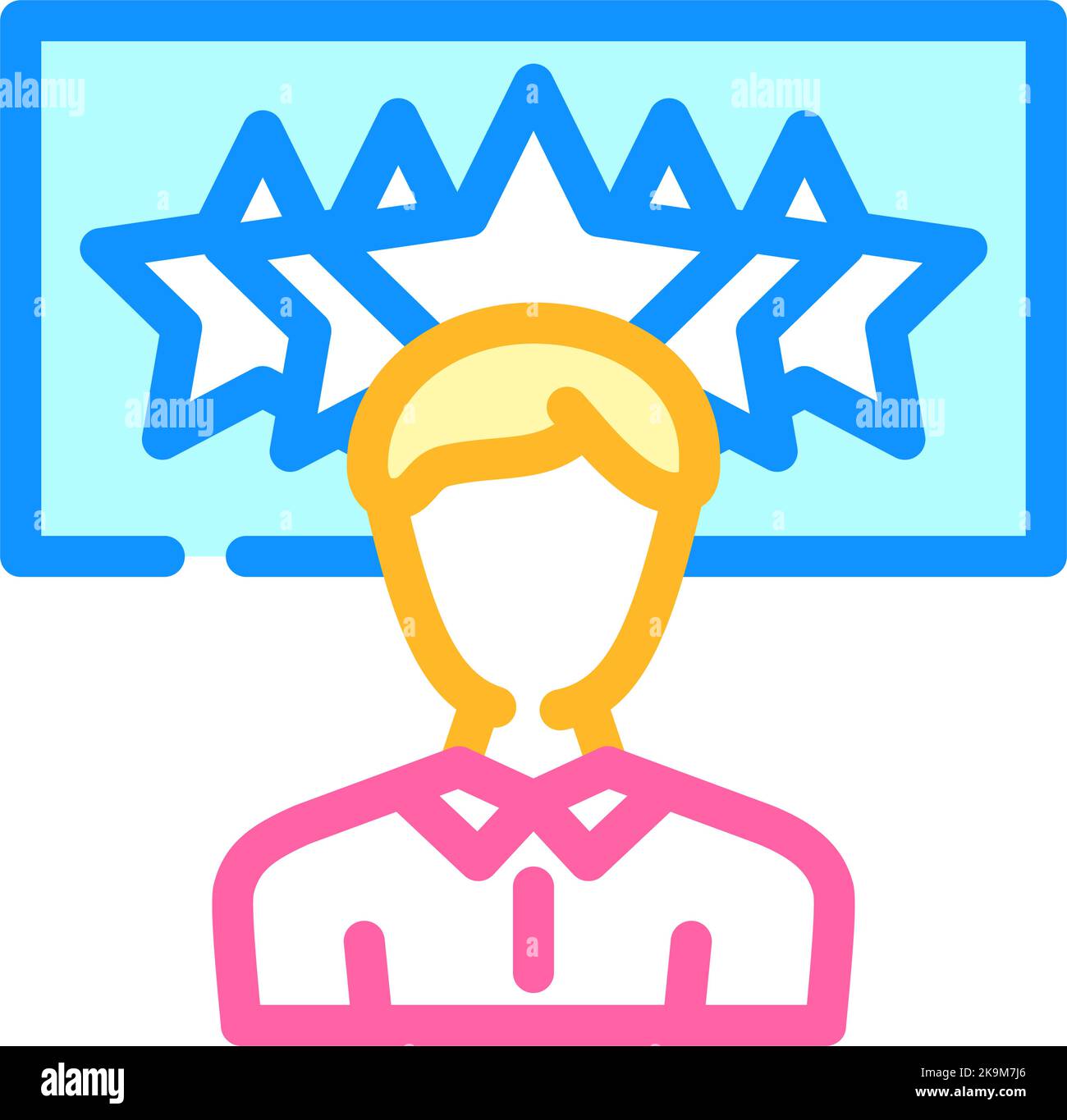 experience customer testimonial color icon vector illustration Stock ...
