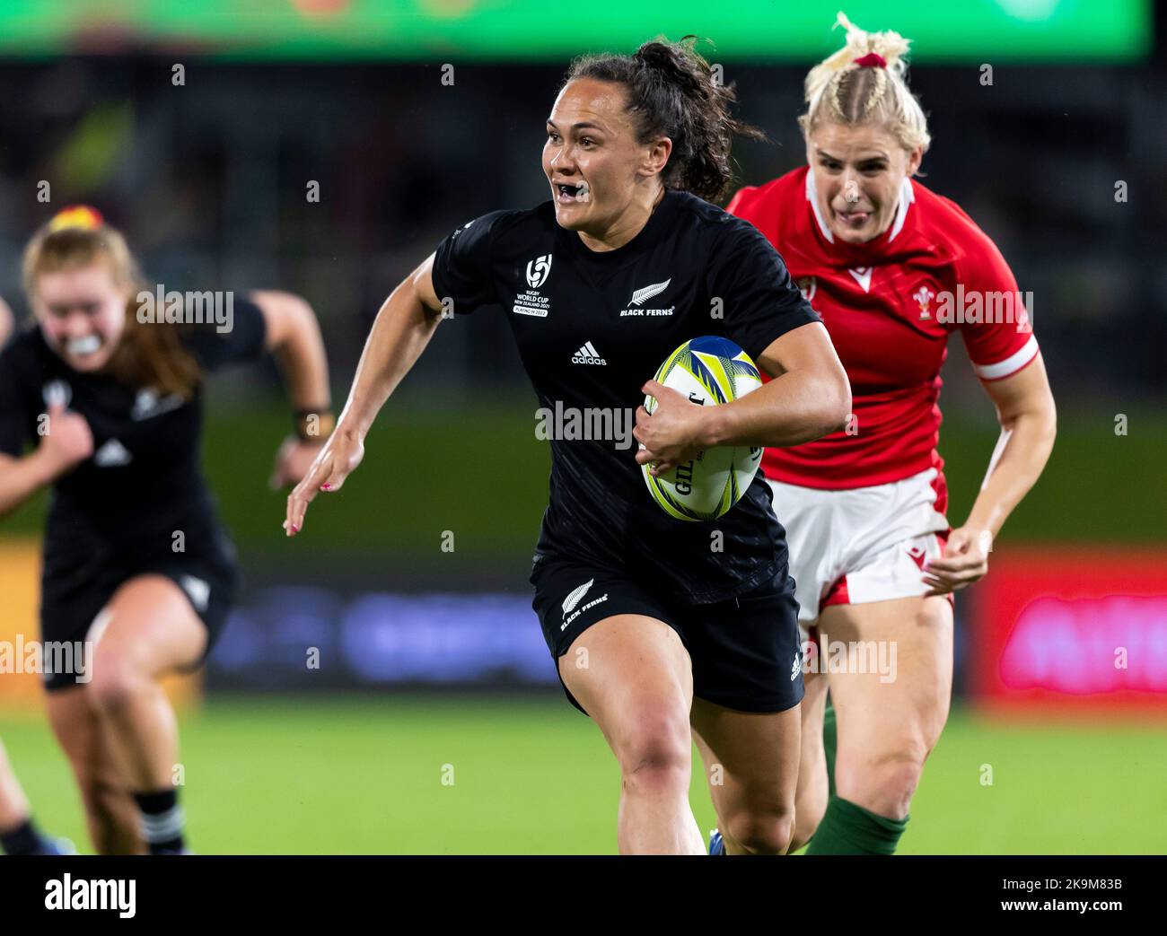 New Zealand's Portia Woodman during the Women's Rugby World Cup Quarter-final match at Northland Events Centre in Whangarei, New Zealand. Picture date: Saturday October 29, 2022. Stock Photo