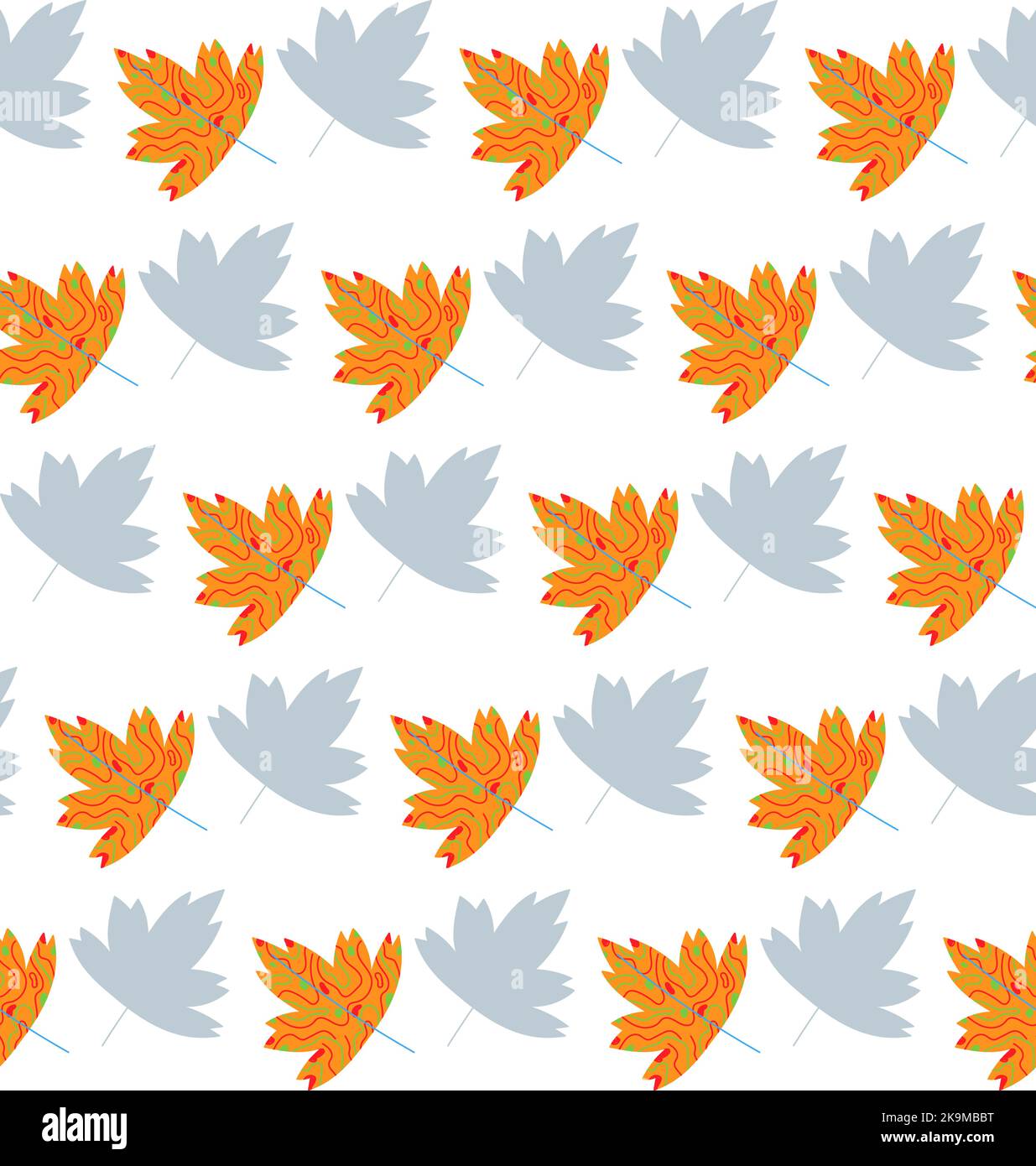 Seamless vector pattern made of autumn leaves Stock Vector Image & Art ...