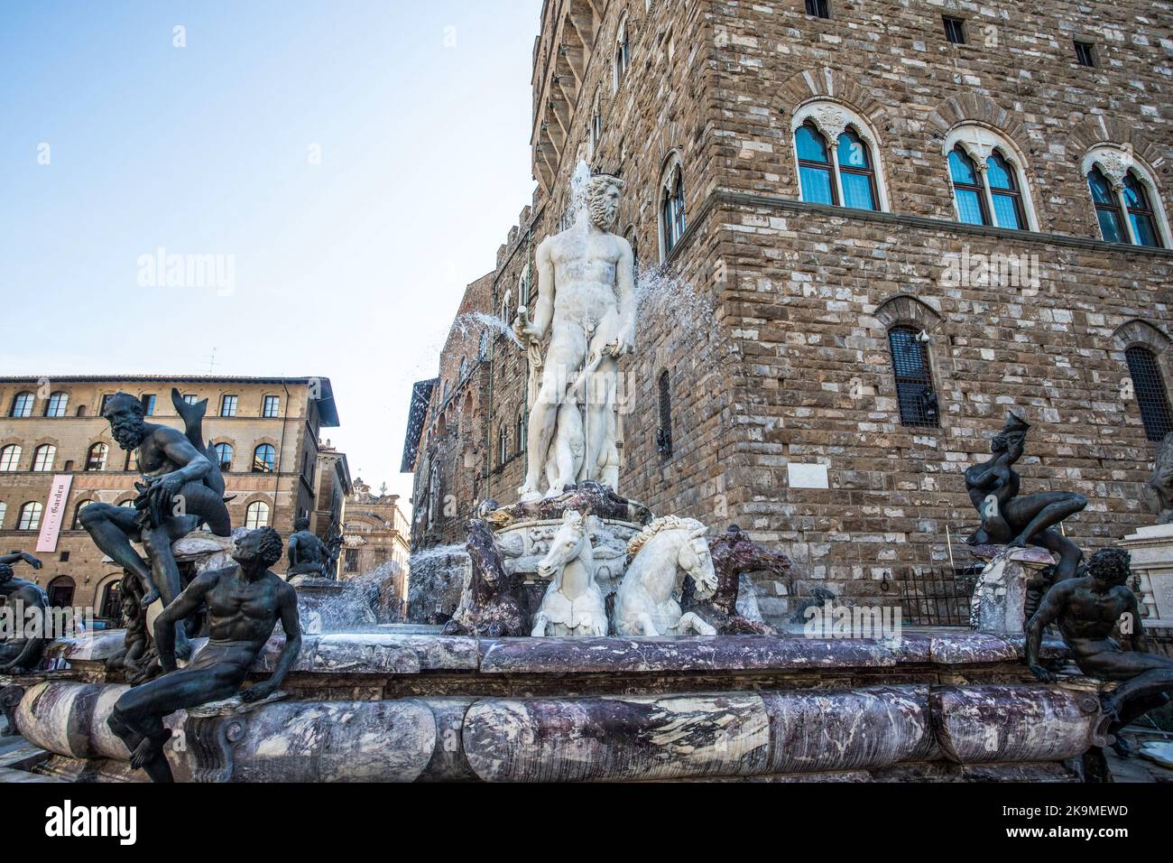 Fontana di Nettuno Florence Stock Photo