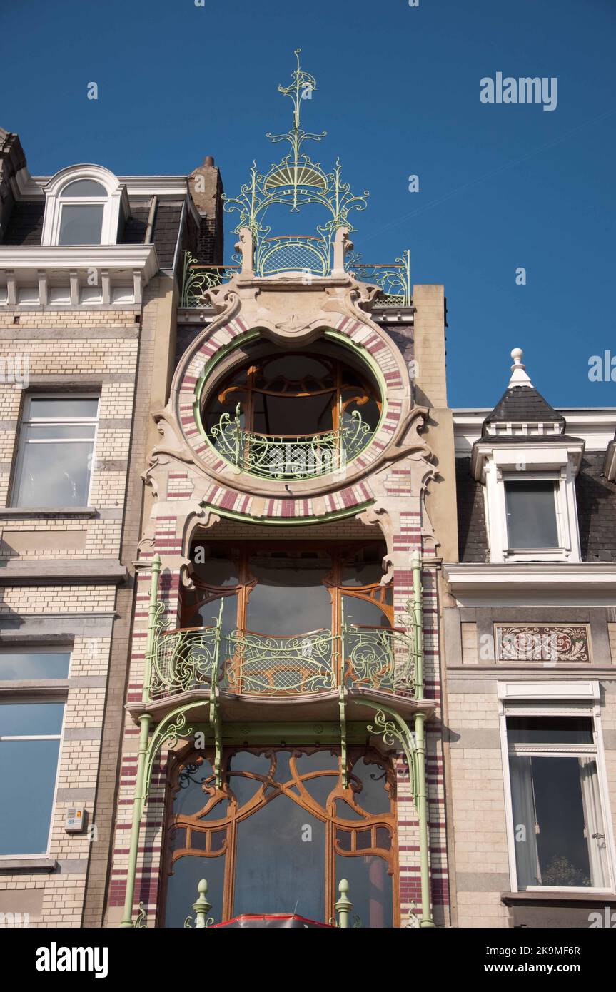 Art Nouveau Building, Brussels, Belgium Stock Photo
