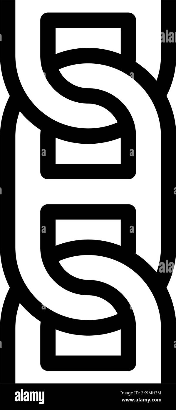 mariner anchor chain line icon vector illustration Stock Vector Image