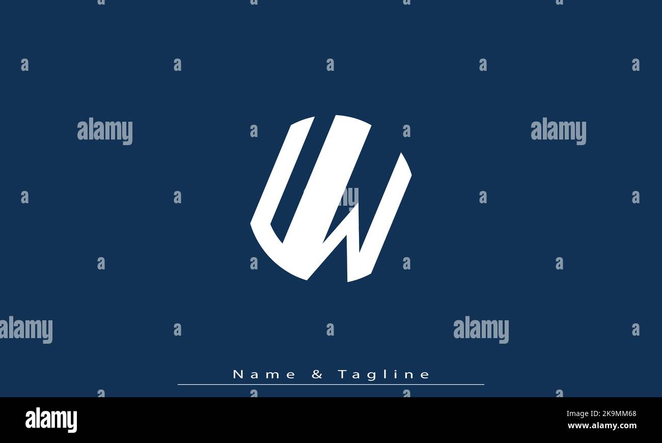 Alphabet letters Initials Monogram logo UW , WU Stock Vector