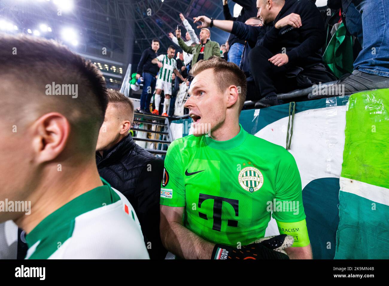 BUDAPEST, HUNGARY - FEBRUARY 5: Goalkeeper Denes Dibusz of