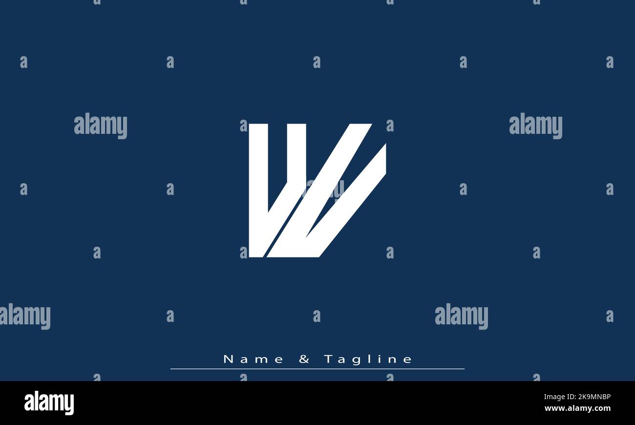 Alphabet letters Initials Monogram logo UV , VU Stock Vector