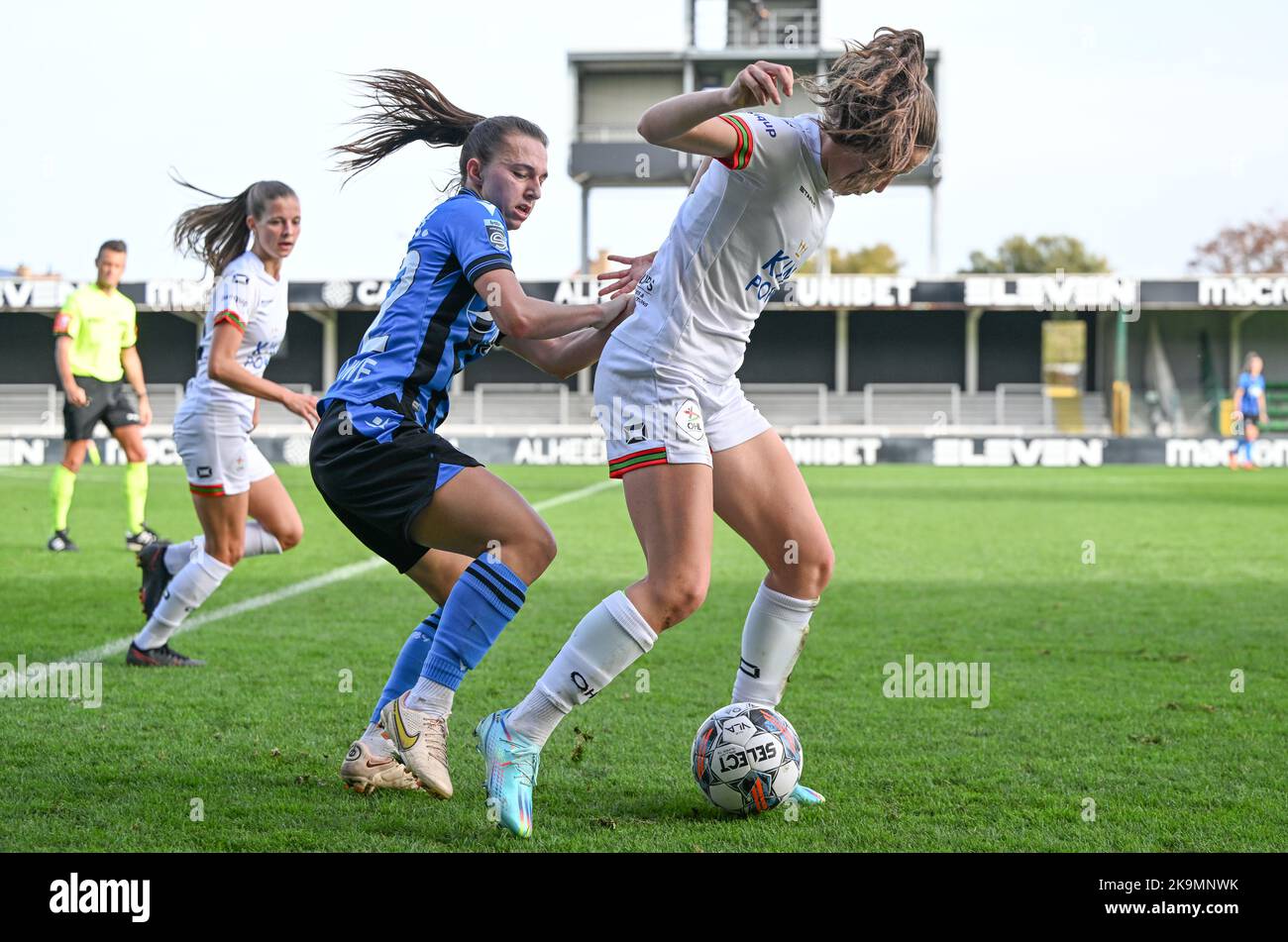 Jody Vangheluwe (22) of Brugge pictured in a duel with Valesca