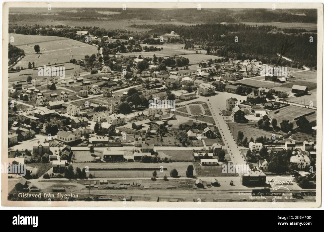 Aerial photo over Gislaved Stock Photo - Alamy