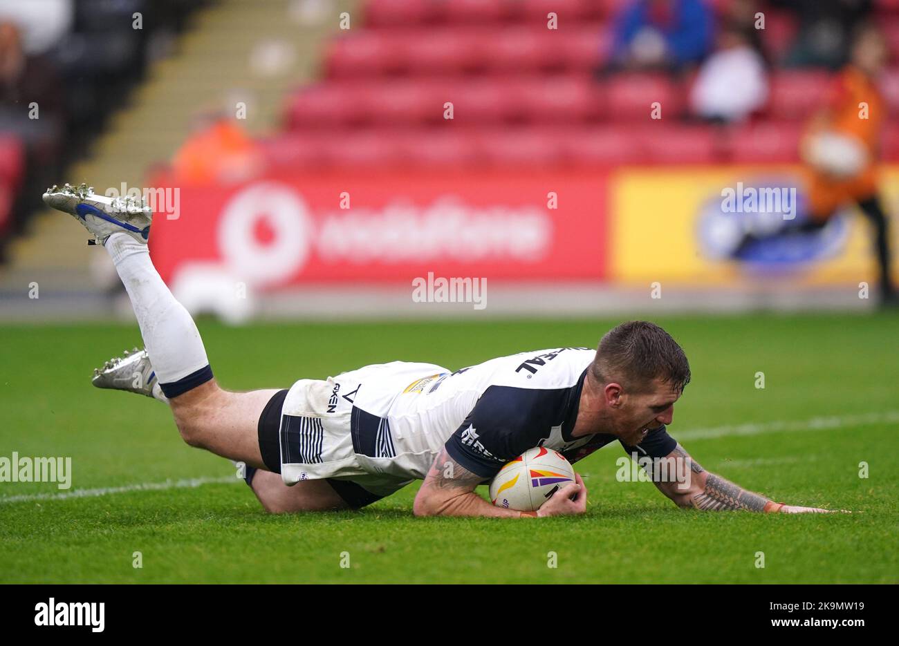 Tim Lane Rugby England's Marc Sneyd scores their side's tenth try of the game during ...