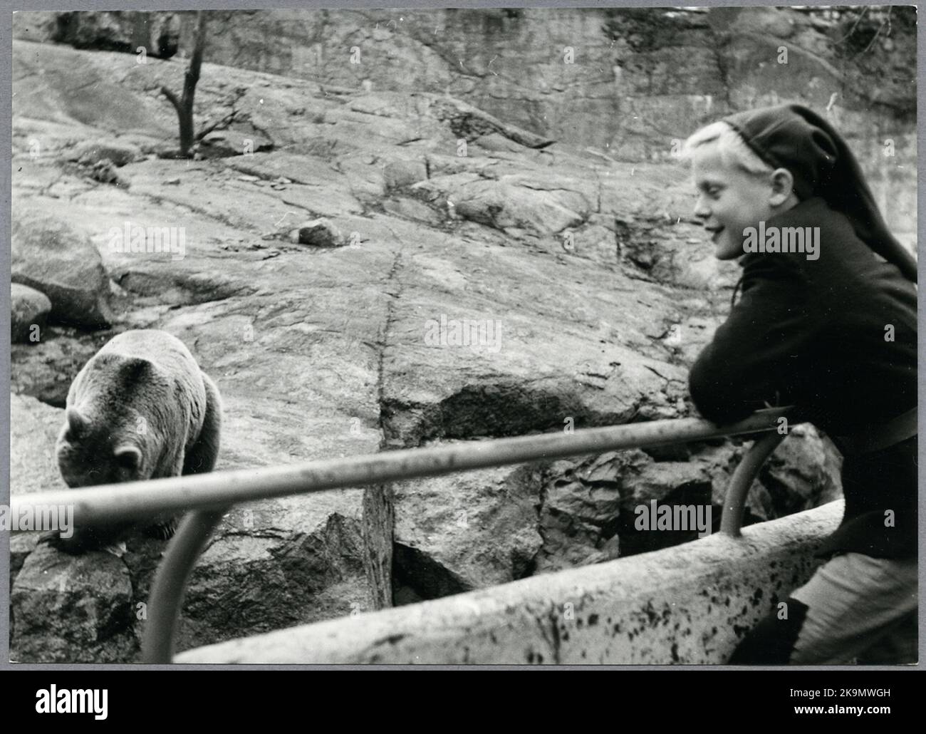 Alf Larsson as Nils Holgersson at a zoo. Stock Photo
