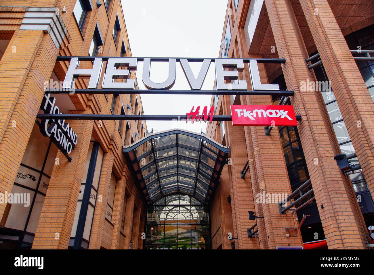 Eindhoven, Netherlands, 2022: Entrance of Heuvel shopping centers in the city center of Eindhoven Stock Photo