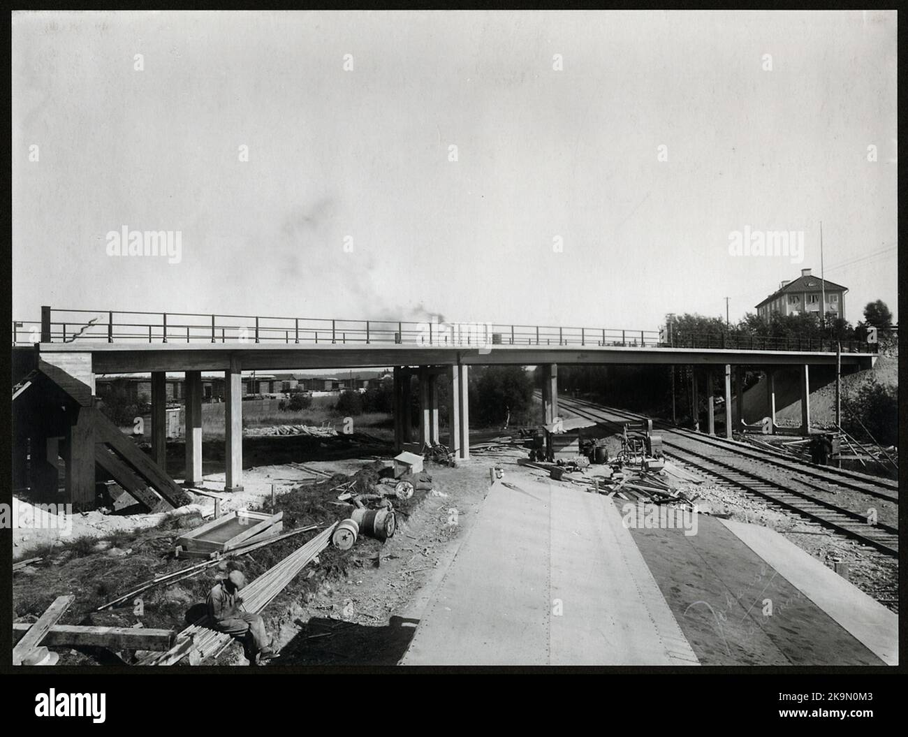 Construction of road bridge in Söderhamn Stock Photo Alamy