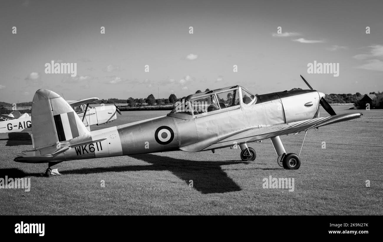 De Havilland Canada DHC-1 Chipmunk T22 ‘WK611’ on the flightline at the ...