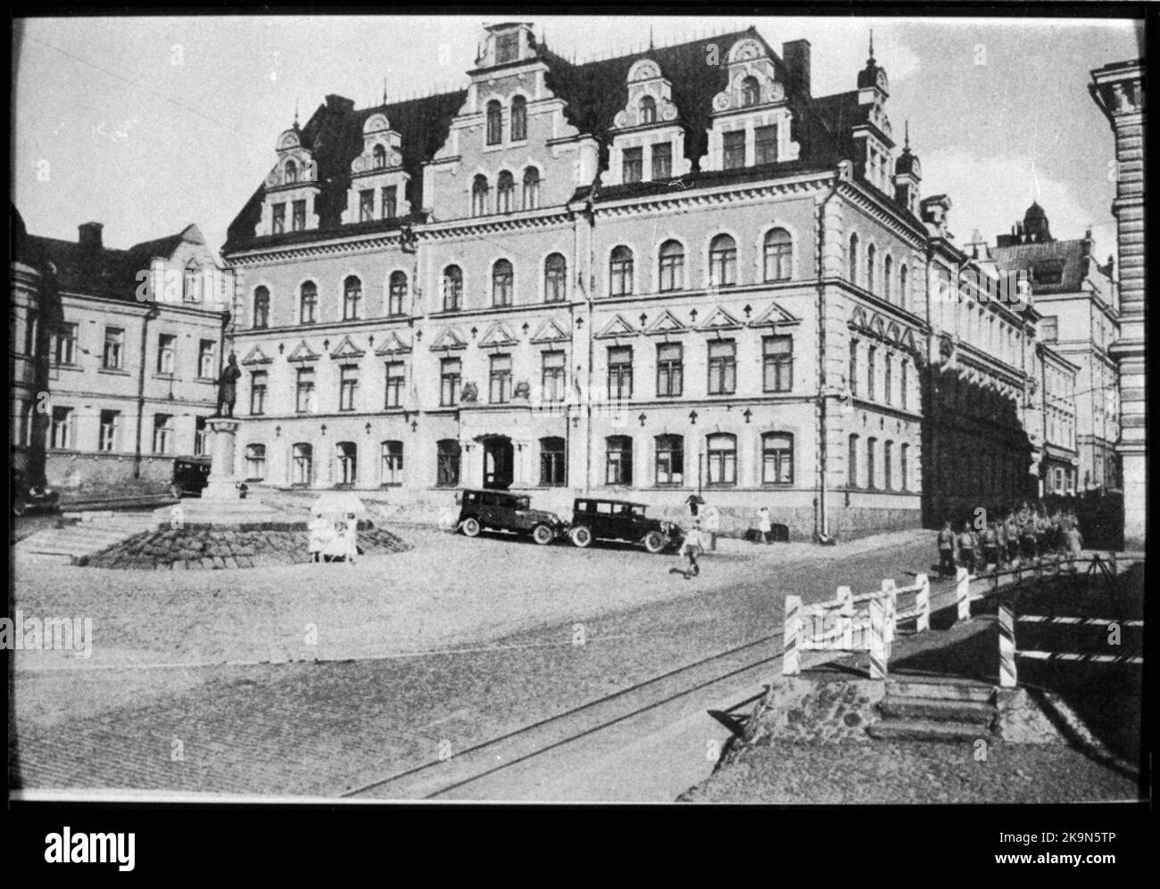 City Hall in The tramway at the bottom of the picture goes