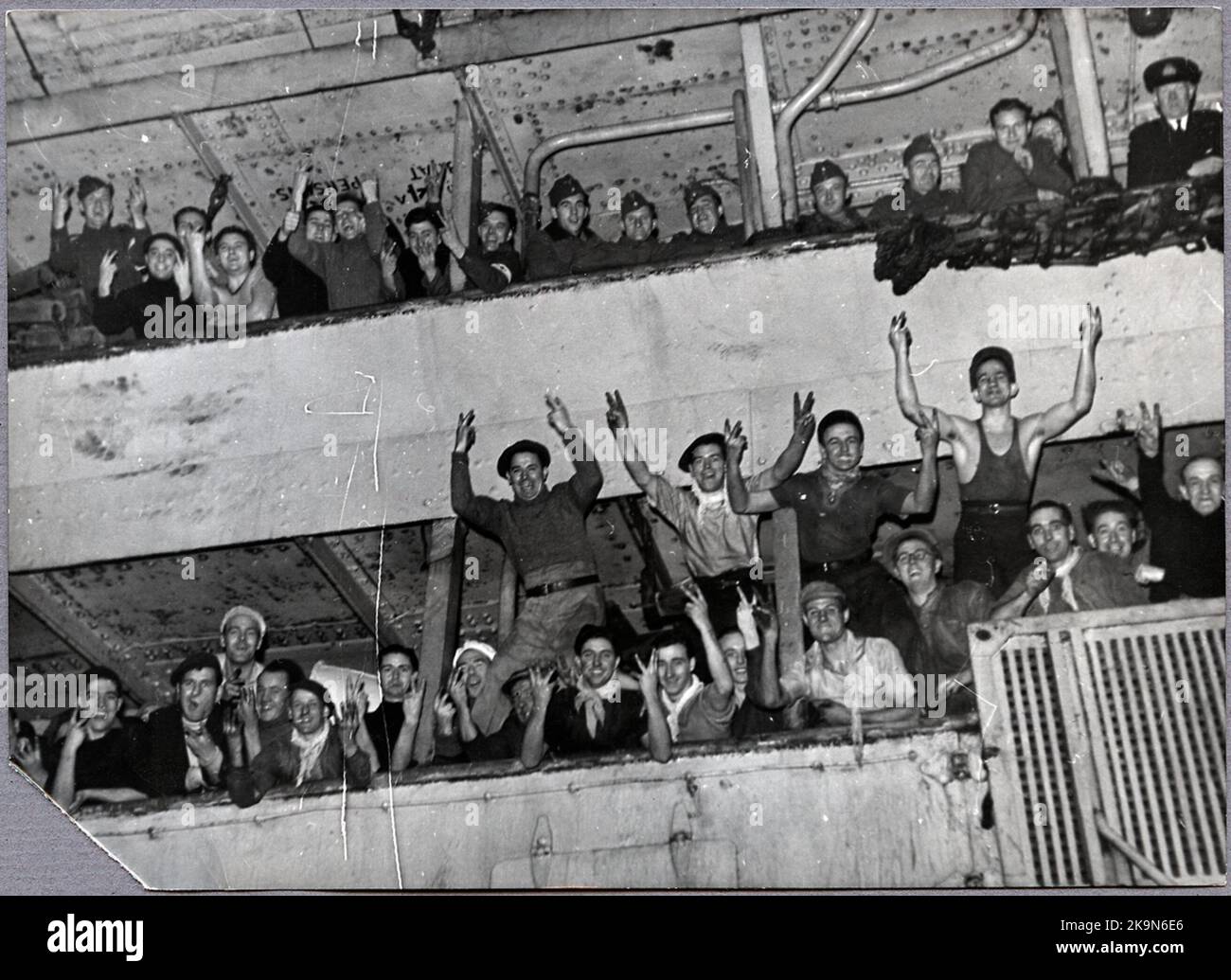 British returning prisoners of war aboard Drottningholm during a ...