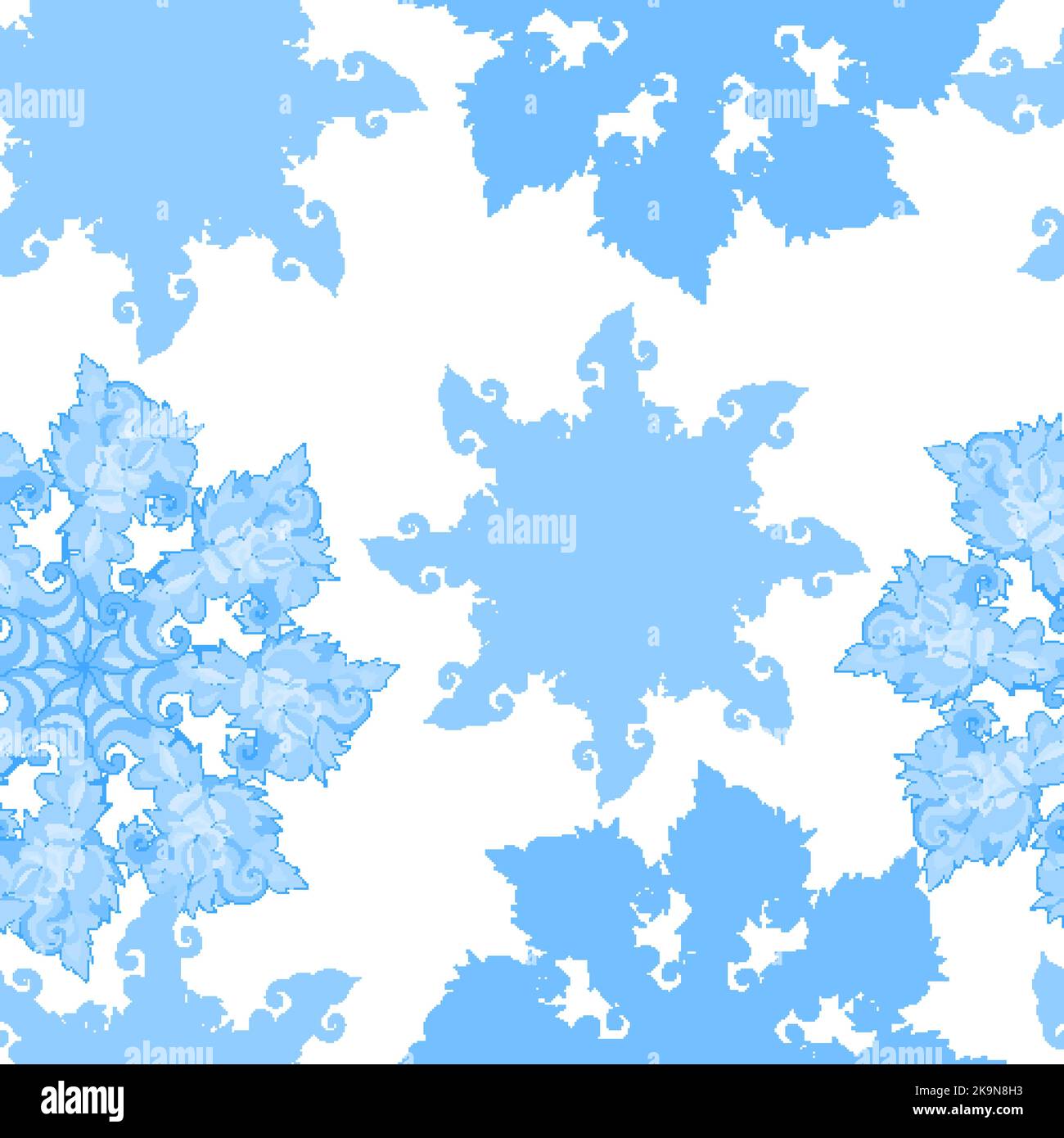 Seamless background. Abstract pattern with blue snowflakes. Vector ...