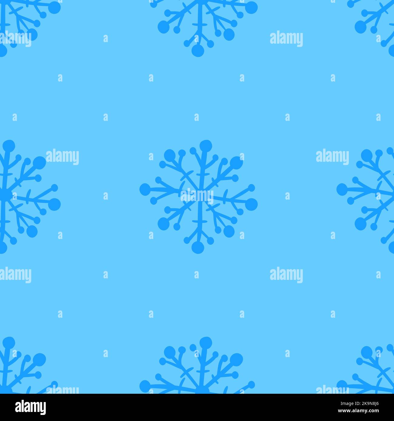 Seamless background. Abstract pattern with blue snowflakes. Vector ...