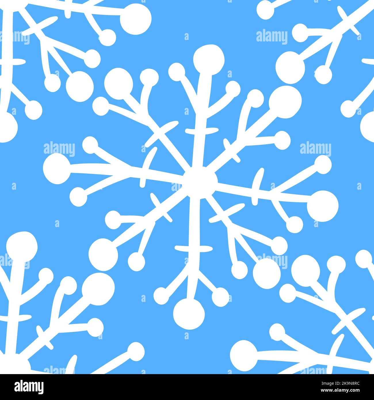 Seamless background. Abstract pattern with blue snowflakes. Vector ...