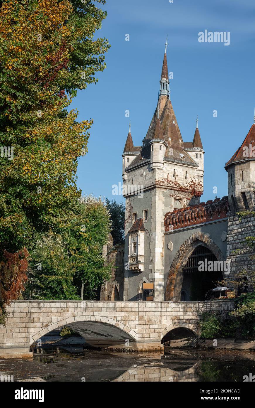 Gatehouse Tower at Vajdahunyad Castle - Budapest, Hungary Stock Photo
