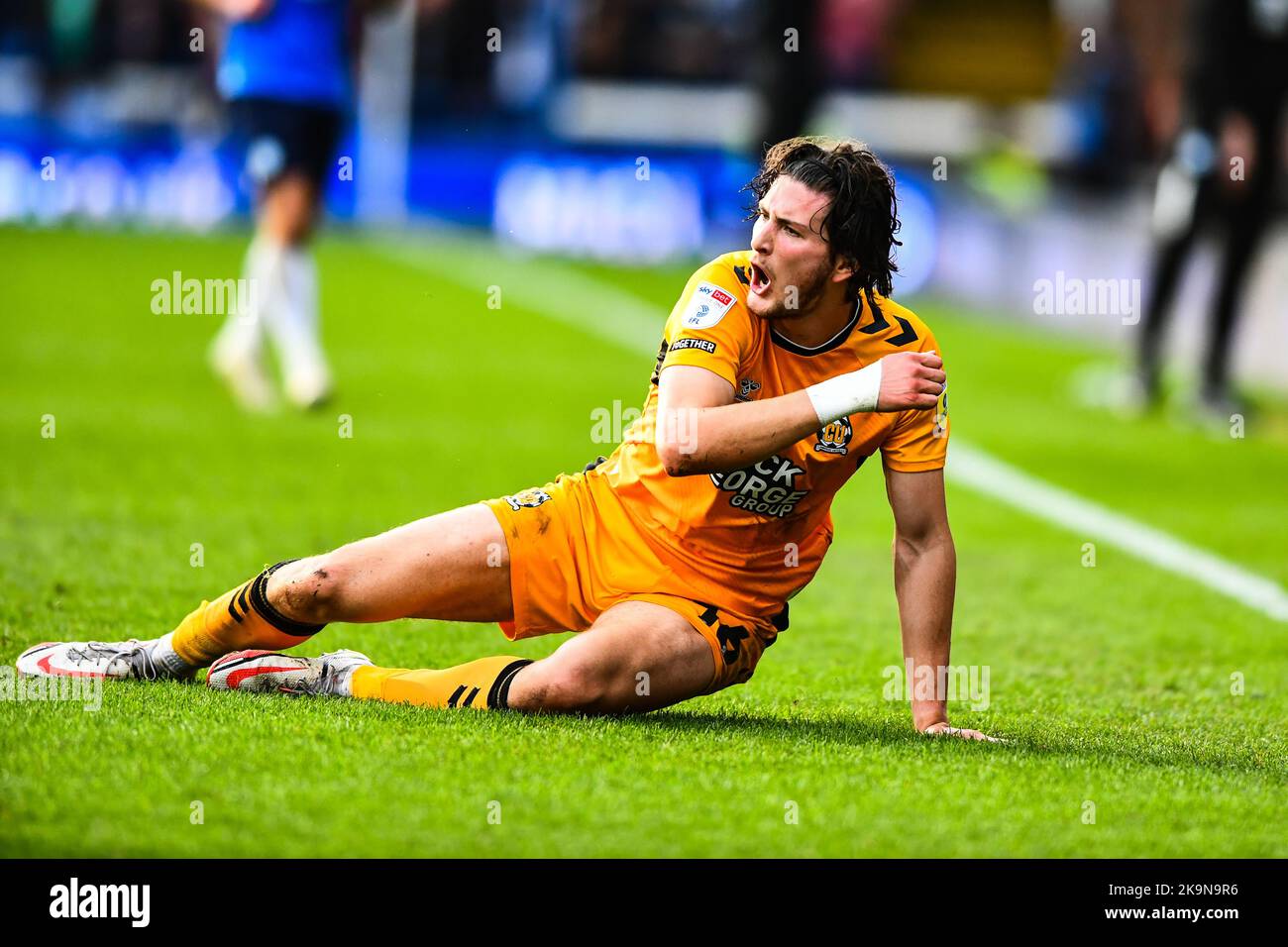 Zeno Ibesen Rossi (16 Cambridge United) during the Sky Bet League 1 match between Peterborough and Cambridge United at London Road, Peterborough on Saturday 29th October 2022. (Credit: Kevin Hodgson | MI News) Credit: MI News & Sport /Alamy Live News Stock Photo