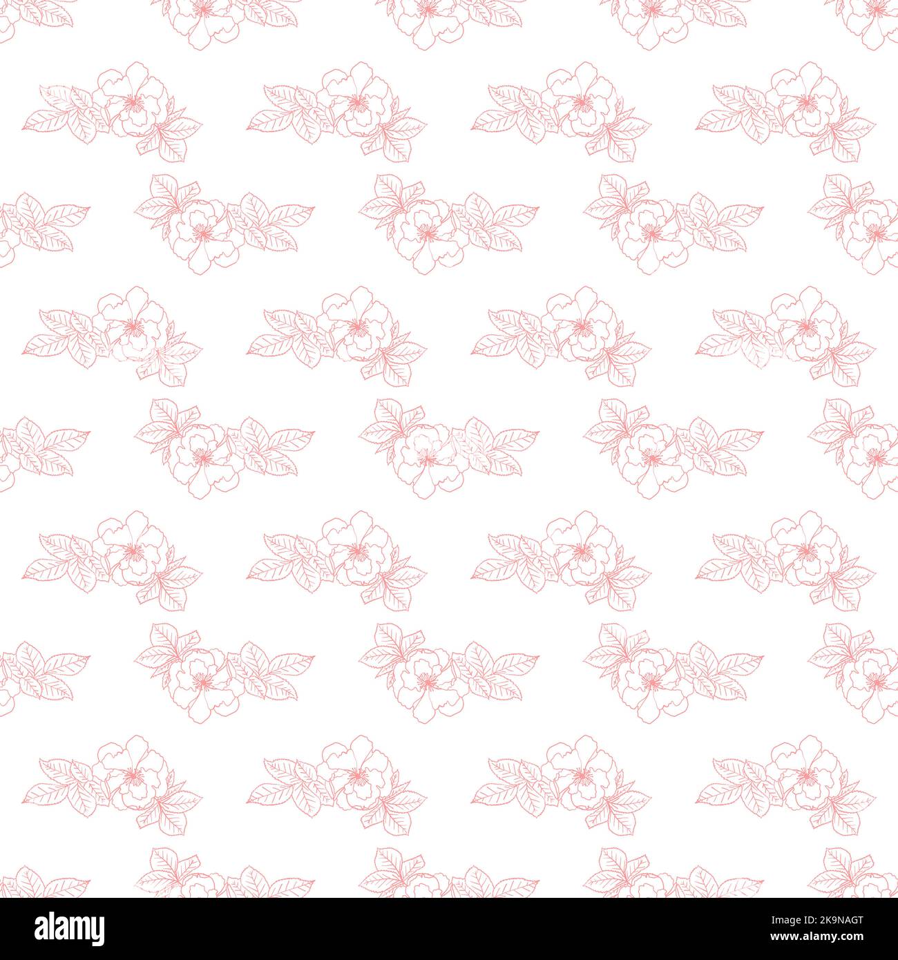 Seamless floral pattern with peonies. Vector illustration. Decorative botanical texture. Stock Vector