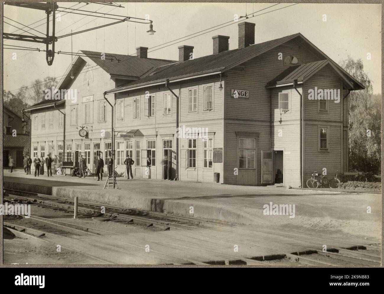 Ånge railway station 1937 Stock Photo Alamy