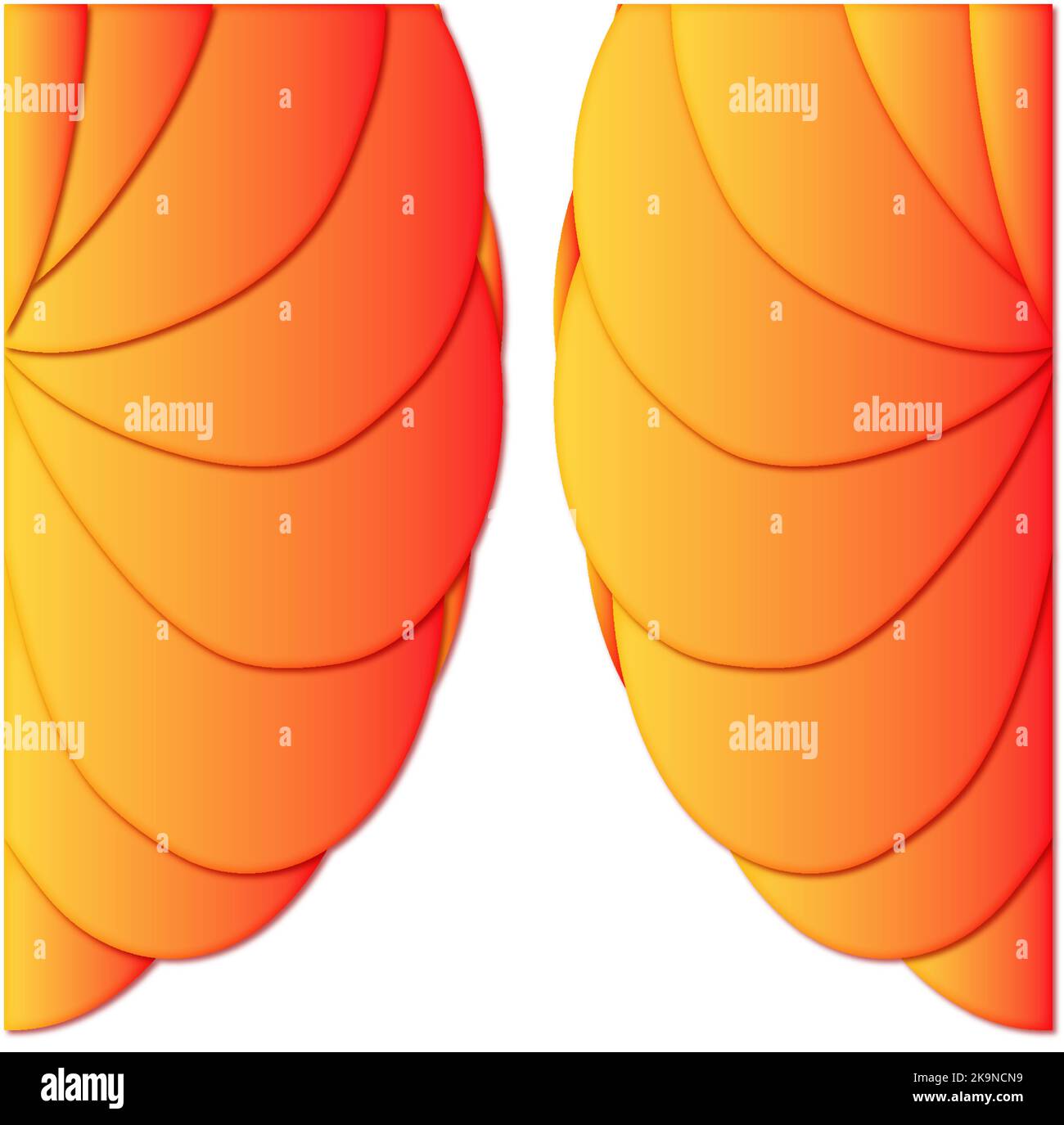 Abstract template. Bright gradient shapes on white background. Element for design. Stock Vector
