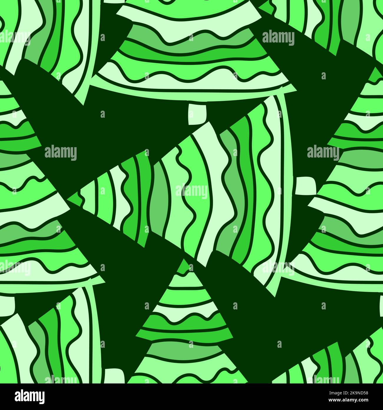 Vector seamless pattern of stylized Christmas trees. Decorative winter background. Stock Vector