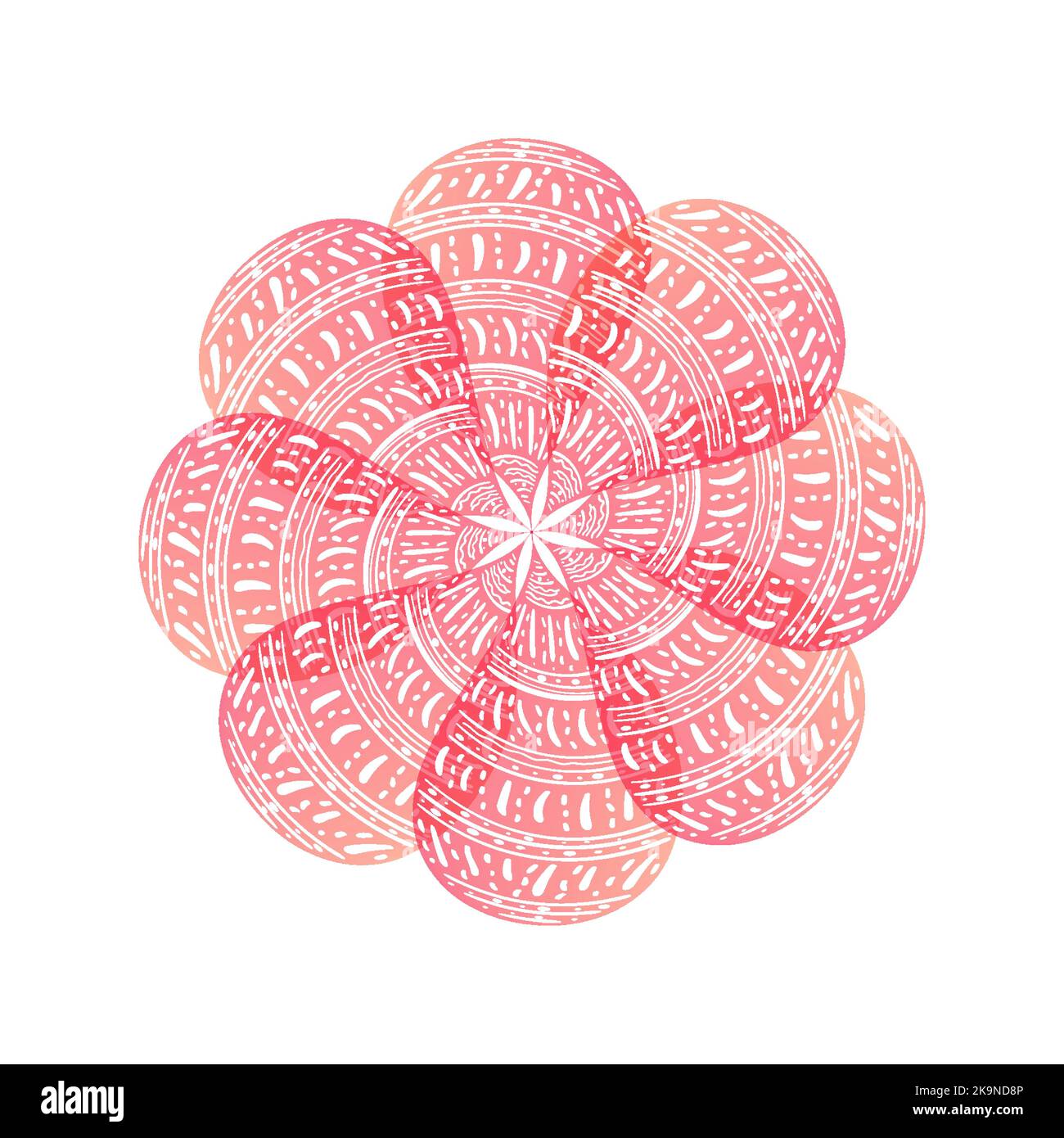 Abstract template pattern. Floral ethnic doodle shape. Element for design. Stock Vector