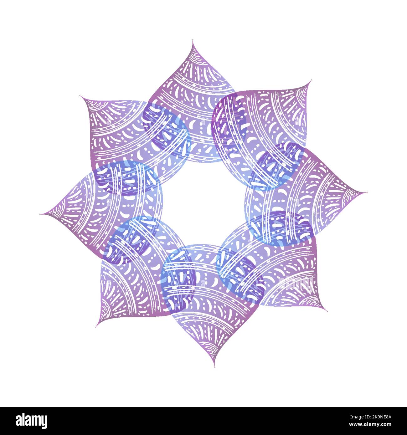 Abstract template pattern. Floral gradient shape. Decorative ethnic doodle frame. Element for design. Stock Vector