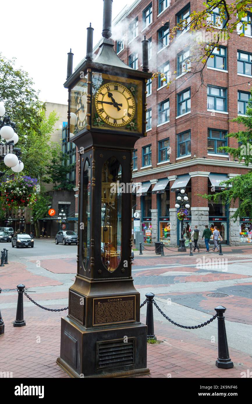 Gastown Steam Clock, Vancouver, Canada Stock Photo